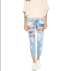 One by One Teaspoon Free Bird Skinny Jeans
